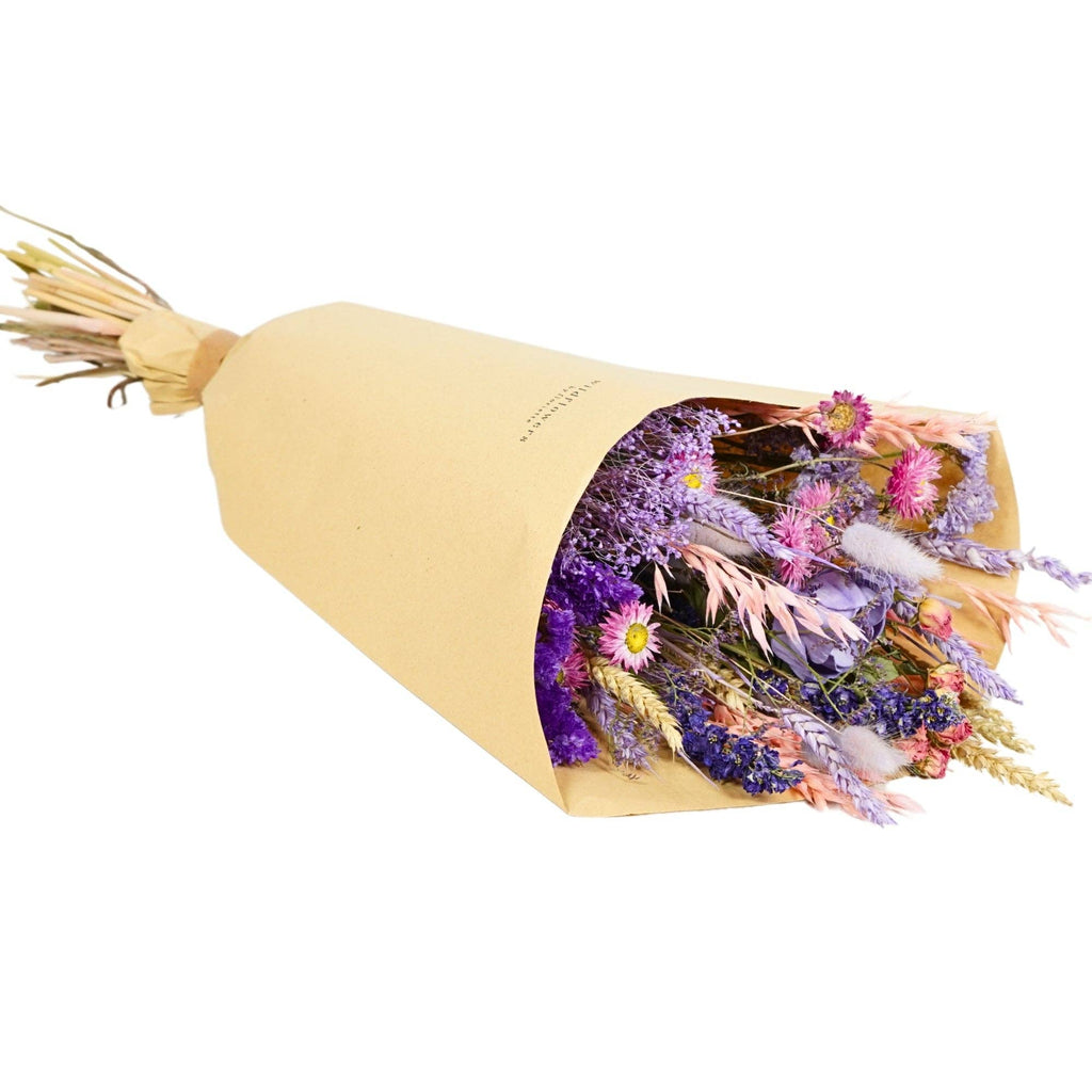 Fleurs séchées - Bouquet champêtre - Éclat violet: Moyen