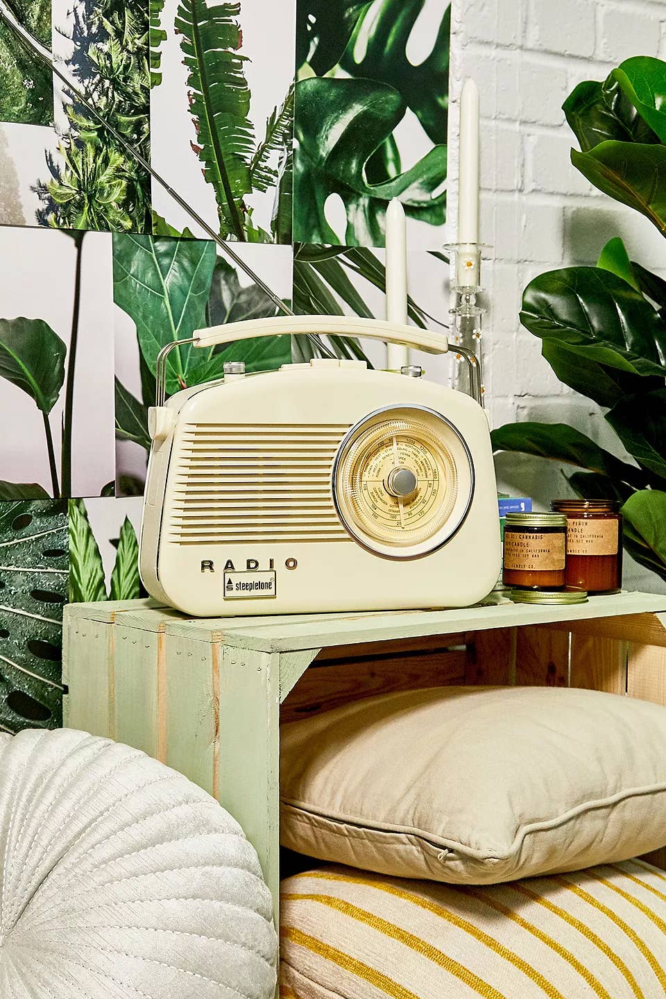 Radio Brighton classique style vintage FM/MW/LW avec Bluetooth: Bleu d'oeuf de canard