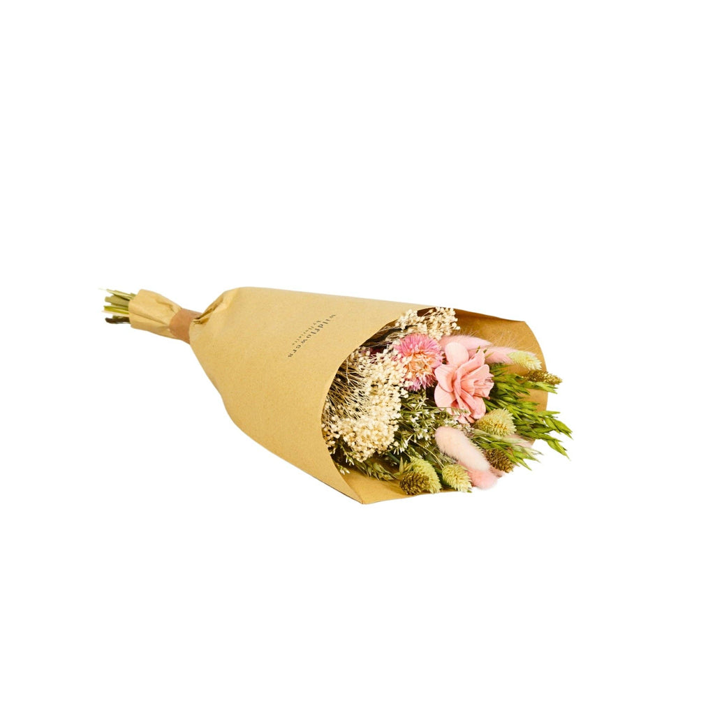 Fleurs séchées - Bouquet champêtre - Élégance rose: Moyen