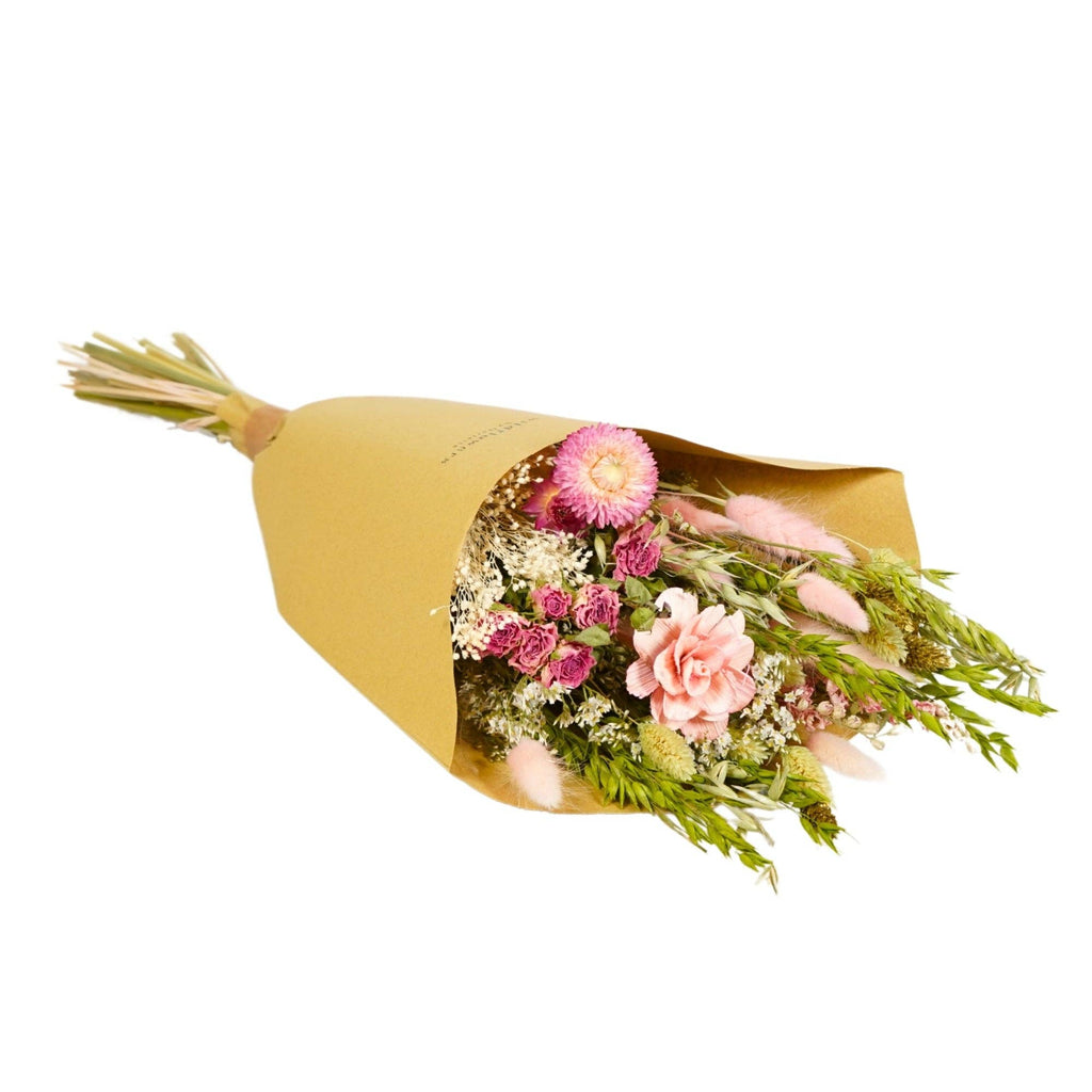Fleurs séchées - Bouquet champêtre - Élégance rose: Moyen
