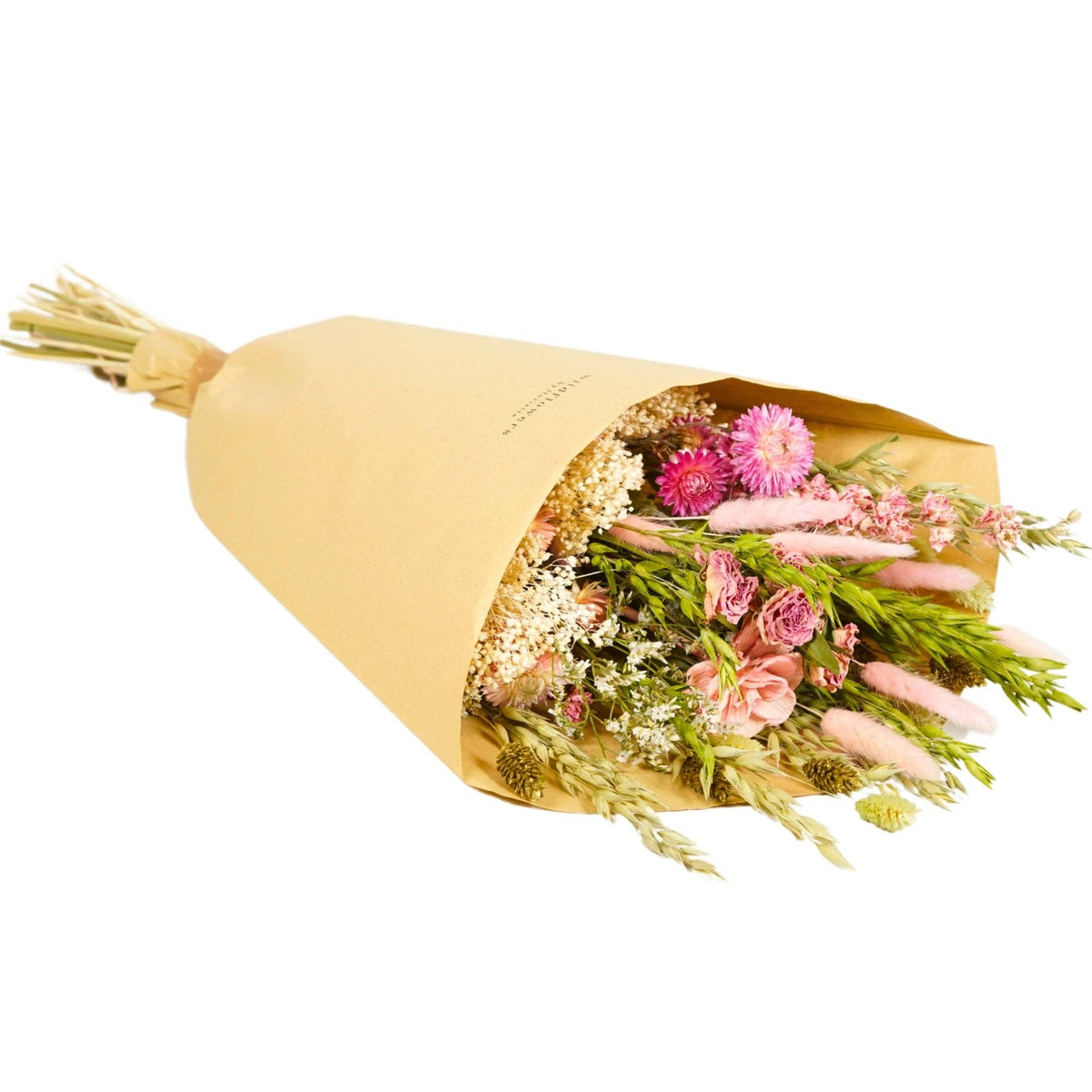 Fleurs séchées - Bouquet champêtre - Élégance rose: Moyen