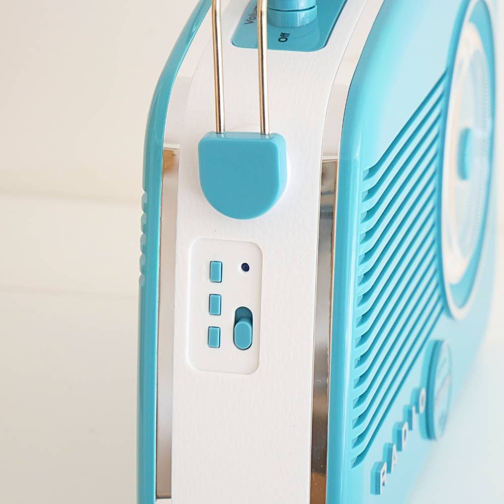 Radio Brighton classique style vintage FM/MW/LW avec Bluetooth: Bleu d'oeuf de canard